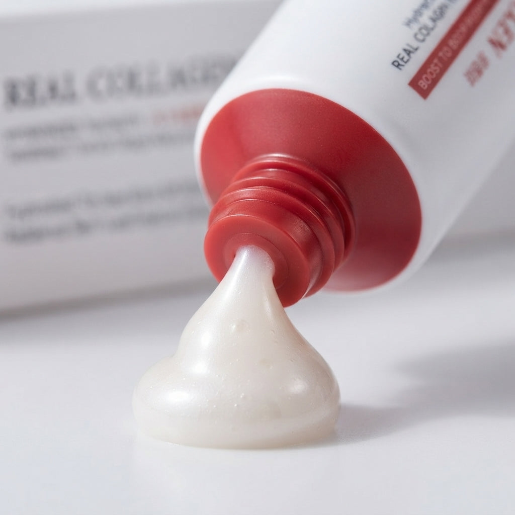 Real Collagen Fit Hydrolyzed Collagen Cream 50ml – Moisturizing Boost Facial Cream for Firm Glowing Skin Anti Aging Set