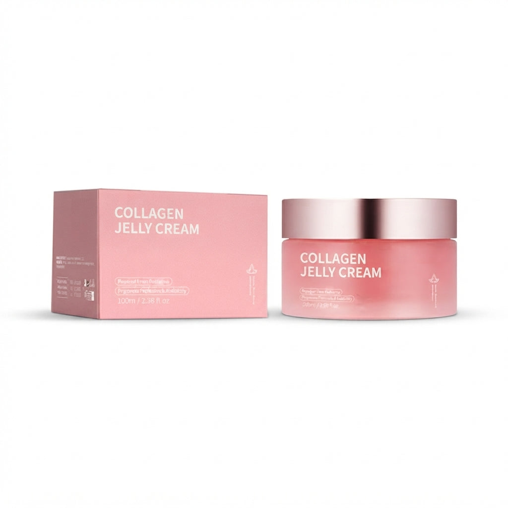 Aymart Collagen Jelly Cream 100ml – Hydrating Face Moisturizer for Radiant Firm Skin Elasticity Anti Aging Skincare Jar