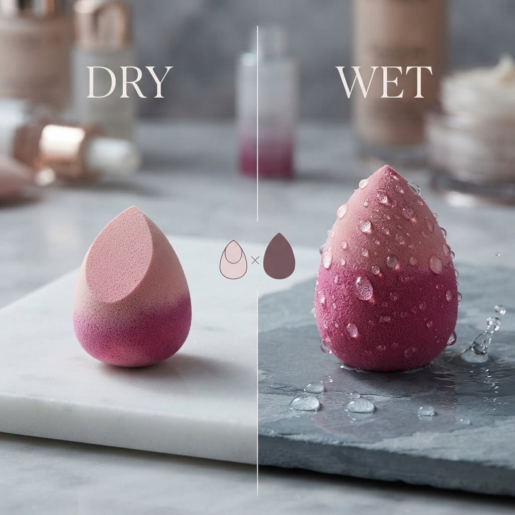 Aymart 5 Pcs Makeup Beauty Sponge Set – Soft Pink Latex Free Foundation Blending Sponges for Liquid Powder Cosmetics