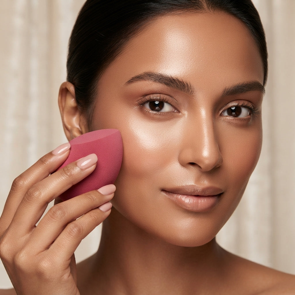 Aymart 5 Pcs Makeup Beauty Sponge Set – Soft Pink Latex Free Foundation Blending Sponges for Liquid Powder Cosmetics