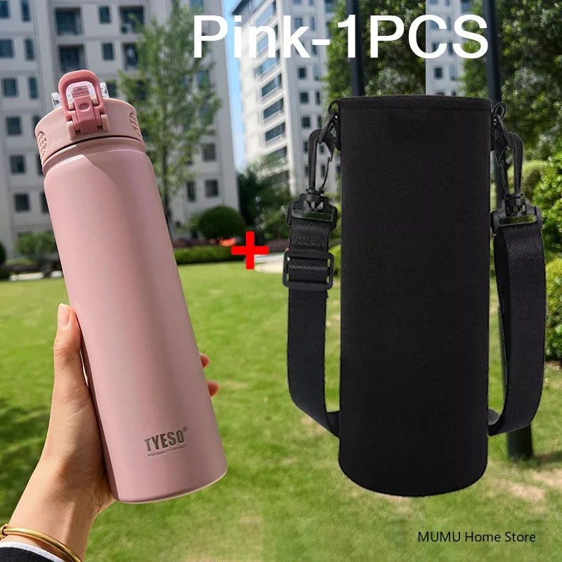 Thermos Bottle With Straw Stainless Steel Car Thermal Cup Sports Water Bottles Keeps Cold and Heat Thermal Mug