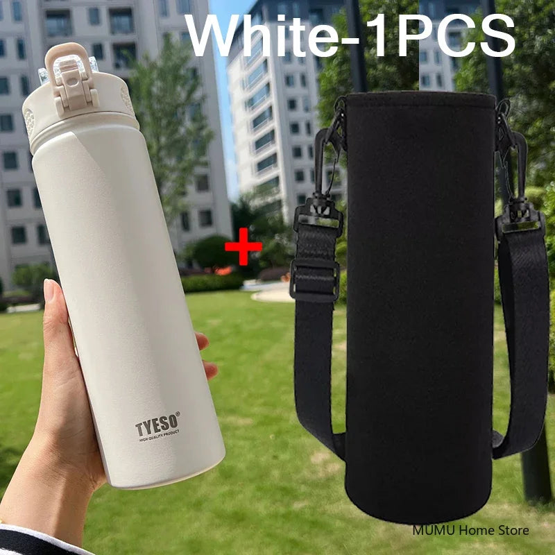 Thermos Bottle With Straw Stainless Steel Car Thermal Cup Sports Water Bottles Keeps Cold and Heat Thermal Mug