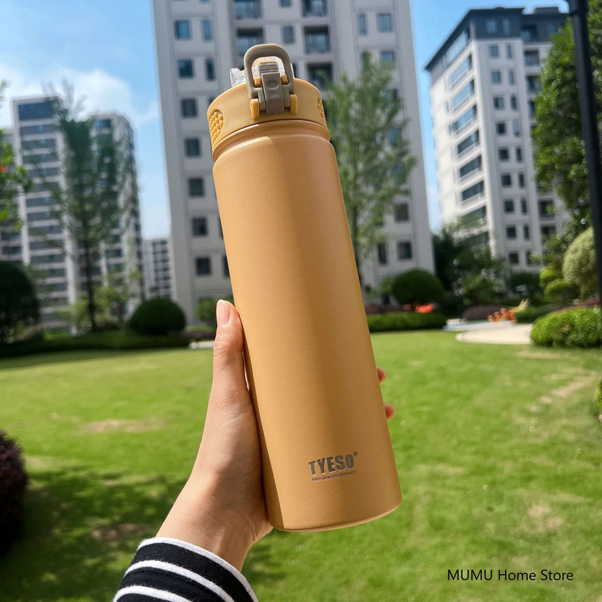 Thermos Bottle With Straw Stainless Steel Car Thermal Cup Sports Water Bottles Keeps Cold and Heat Thermal Mug