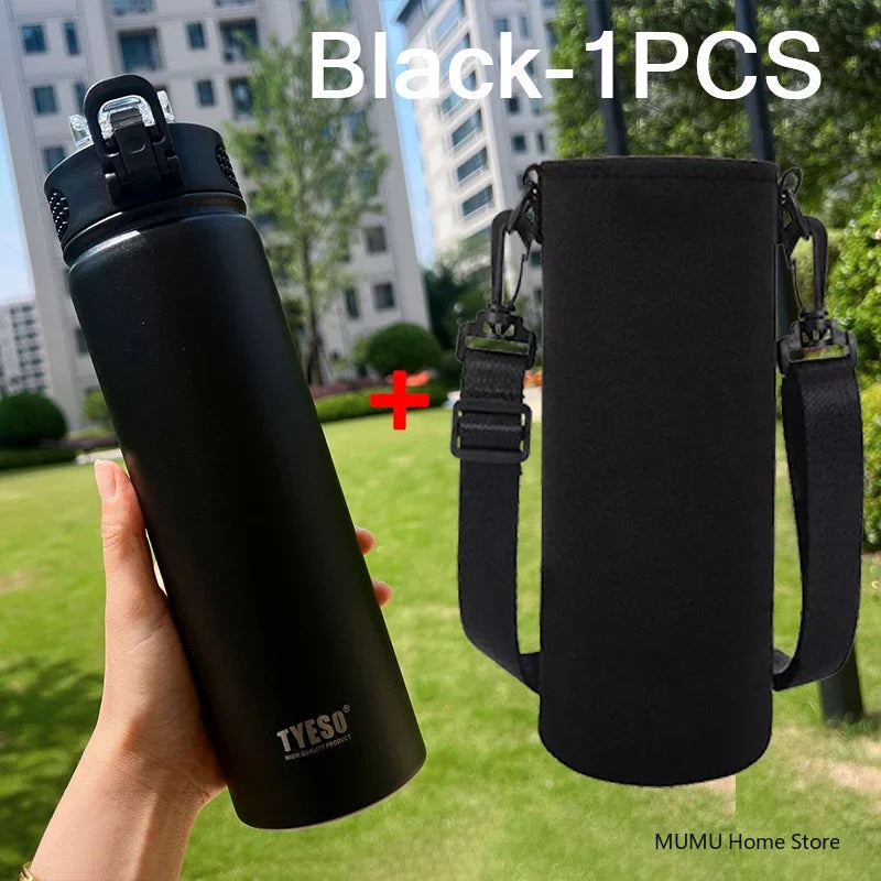 Thermos Bottle With Straw Stainless Steel Car Thermal Cup Sports Water Bottles Keeps Cold and Heat Thermal Mug