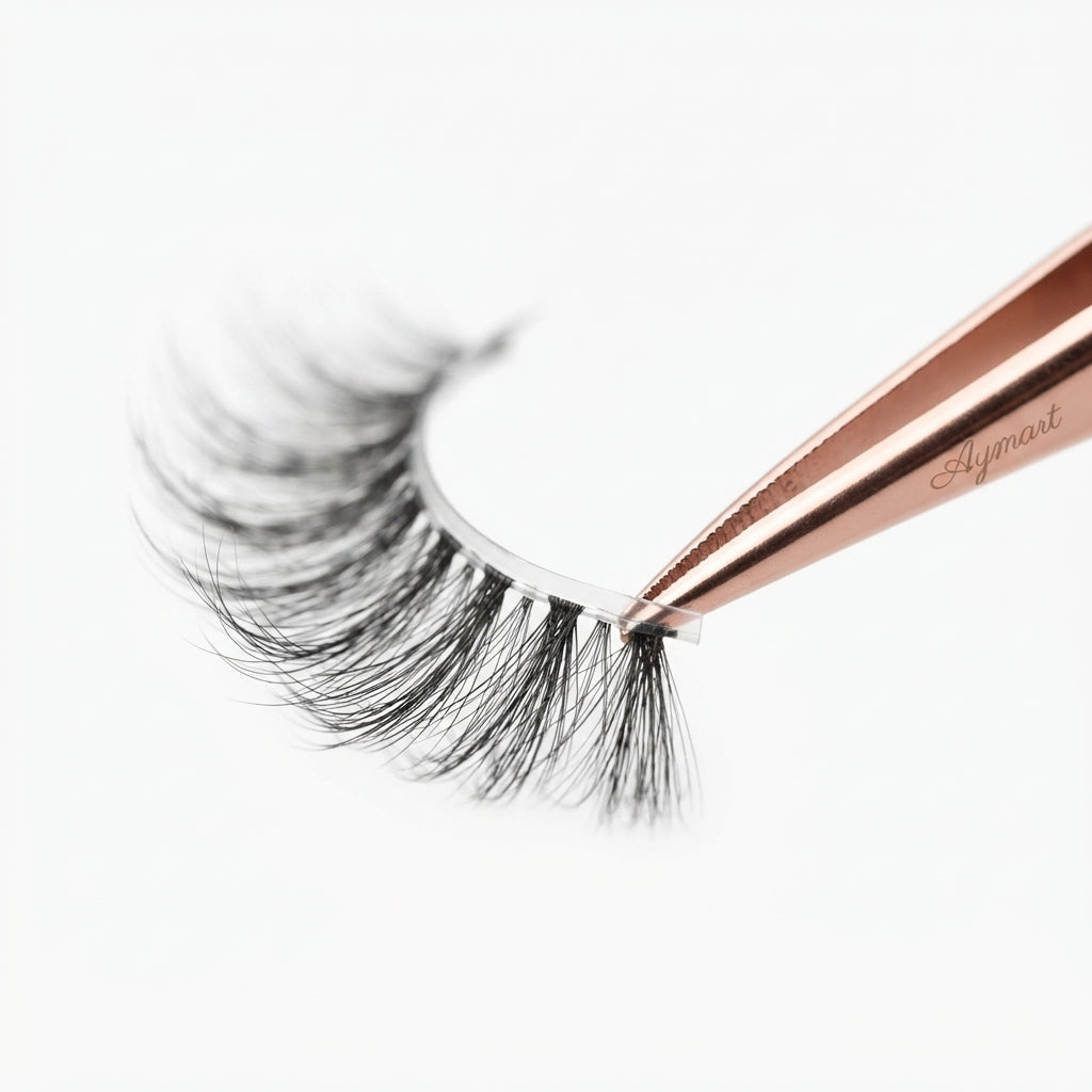 Aymart 10 Pairs Lower False Eyelashes – Wispy Natural Bottom Lashes with Clear Invisible Band for Manga Doll Eye Look