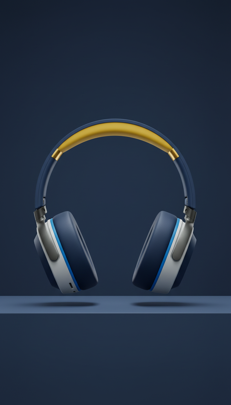 Luxury wireless headphones with carbon fiber accents